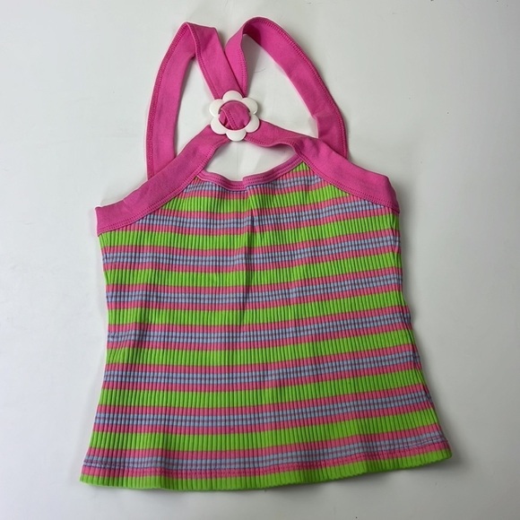 Doll's Kill Delias Groovy Striped Criss Cross Halter Top & Skirt Set - Picture 2 of 11